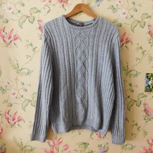 🦔🐾Preppy Gray Cable Sweater🦔🐾